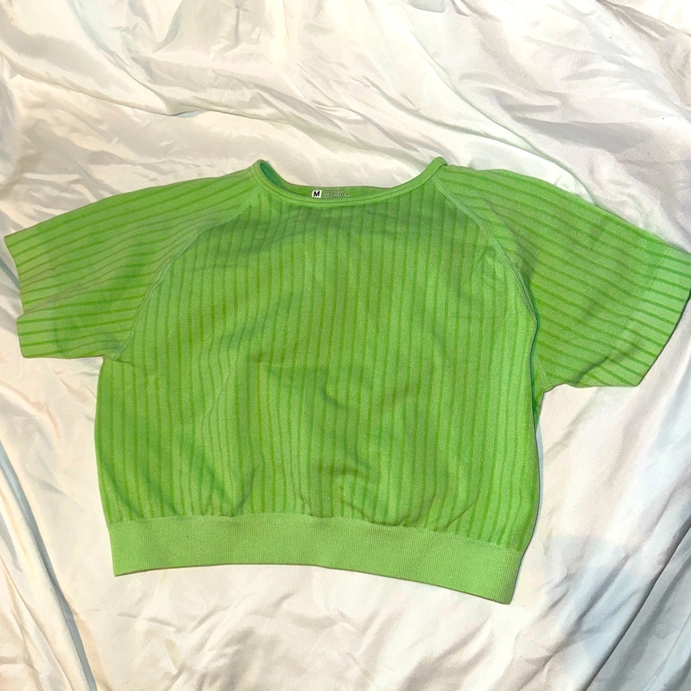 lime green workout shirt